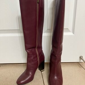 Michael Kors Burgundy Knee High Boots